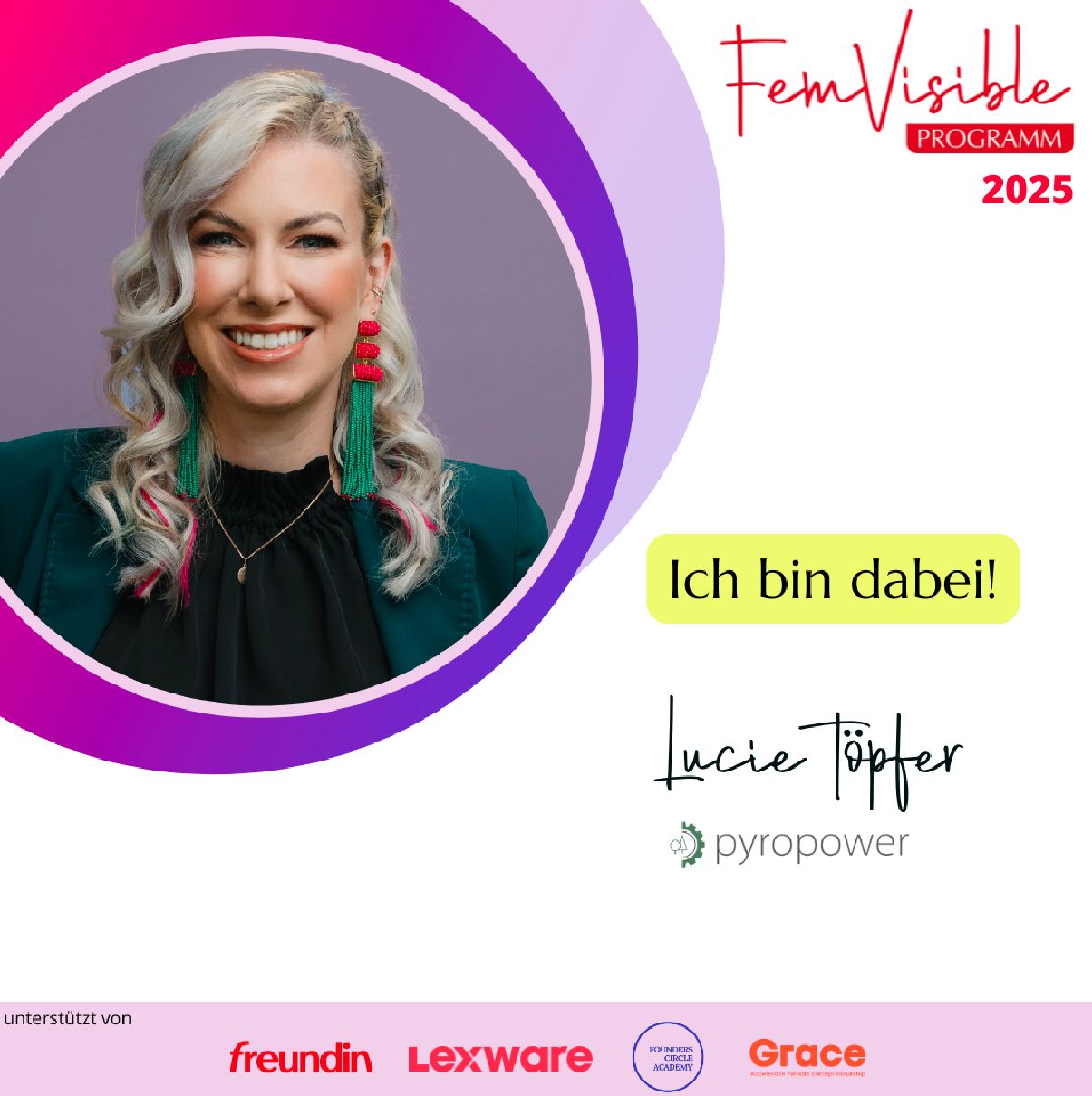 Lucie Töpfer im FemVisible-Programm 2025 der freundin