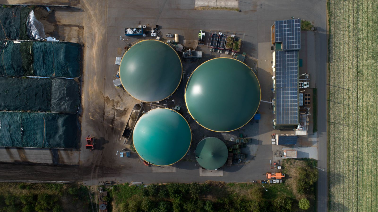 Biogasanlage aus der Luft