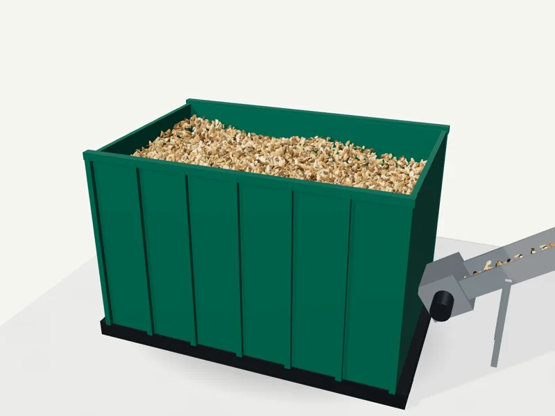Fuel storage with walking floor and conveyor