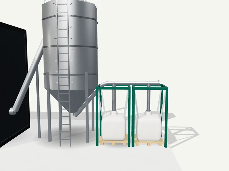 Silo and two big bag stations