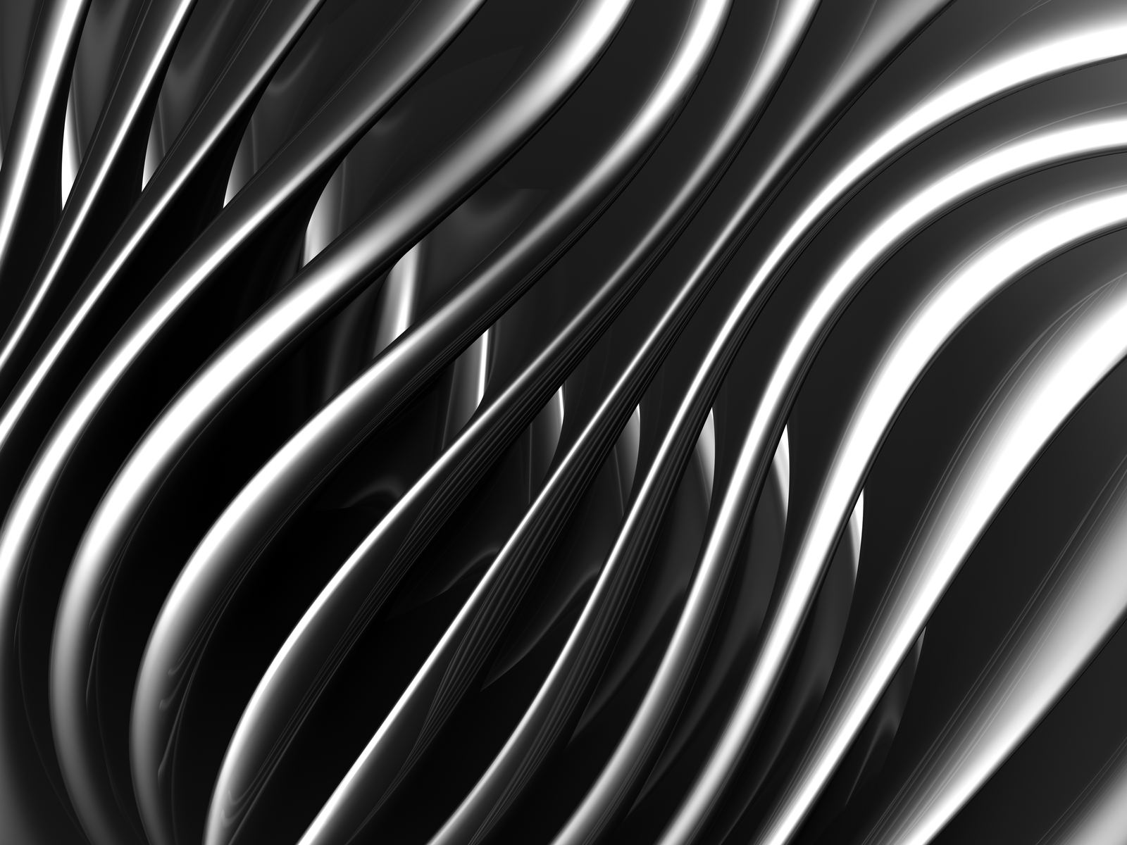 Metallstruktur mit fließenden Linien