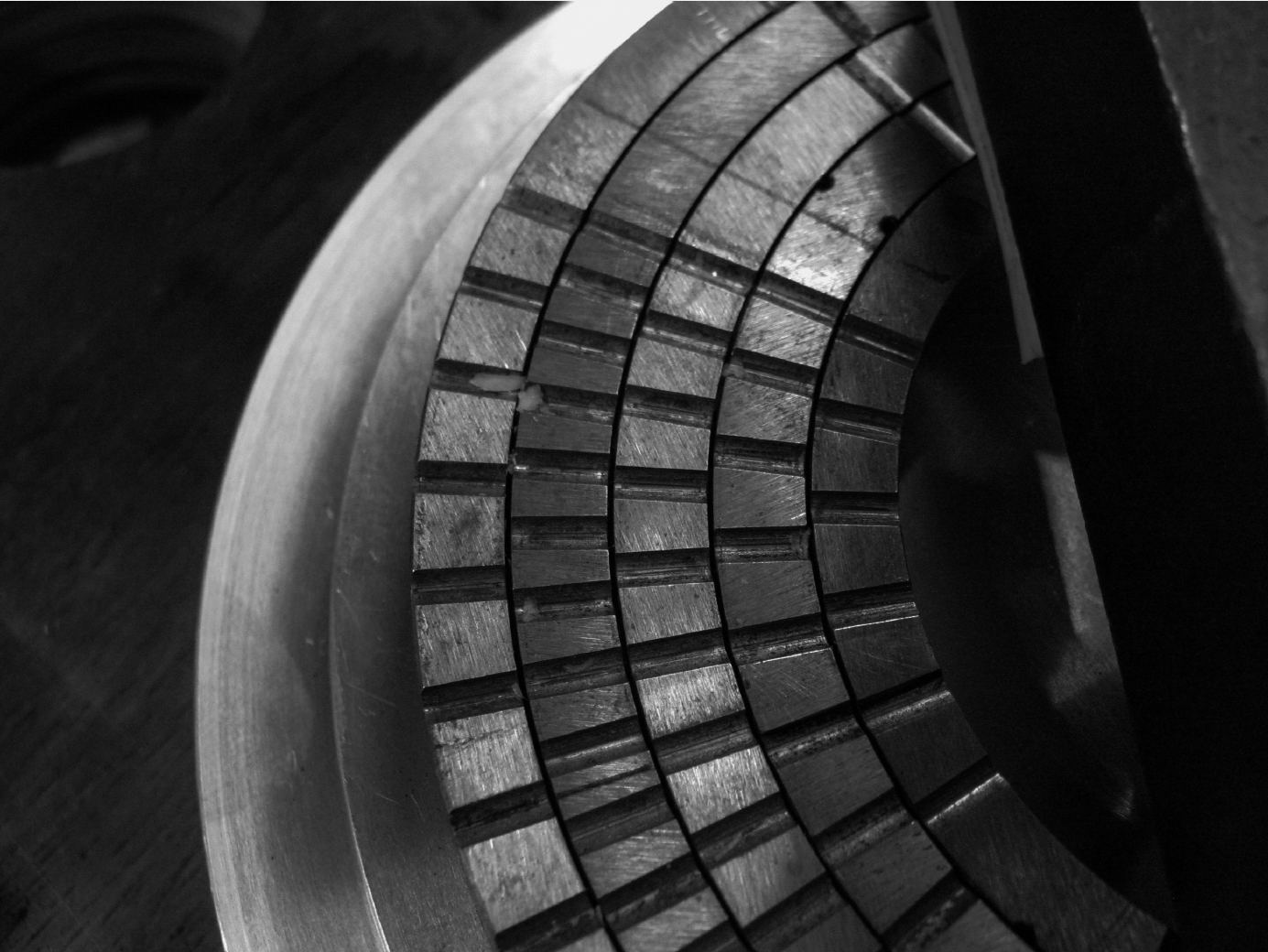 Lagerbauteil einer Mikrogasturbine in Nahaufnahme